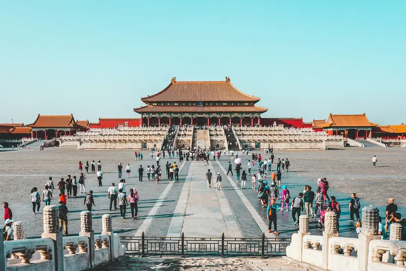 The courtyard of the Forbidden City in Beijing.